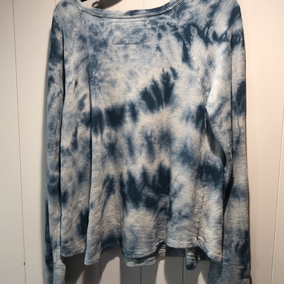 Threads 4 Thought sustainable apparel blue aqua tie dye scoop neck top M - Picture 5 of 5